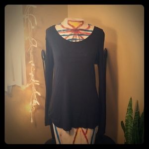 Cross back long sleeve top